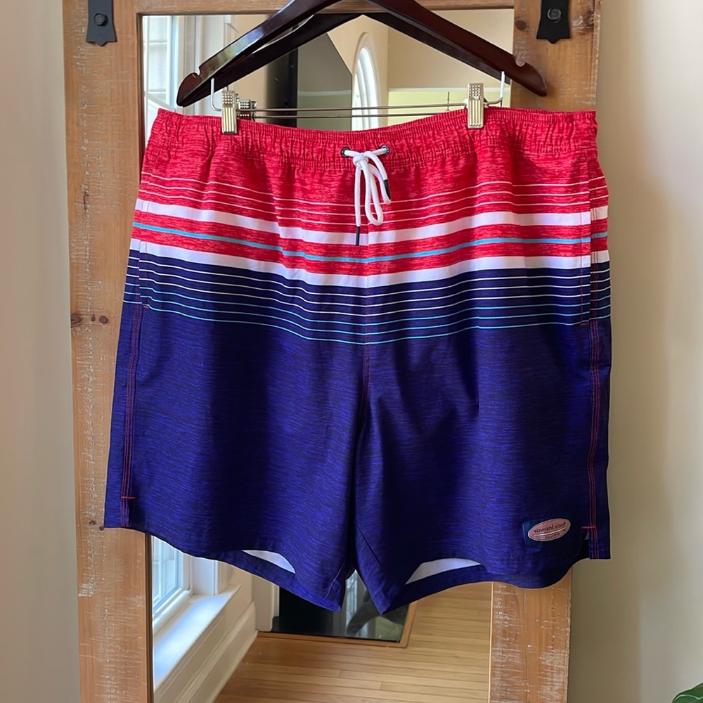 Vineyard Vines Striped Chappie Swim Trunks Size 2XLT